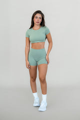 Luna Crop Tees | Green