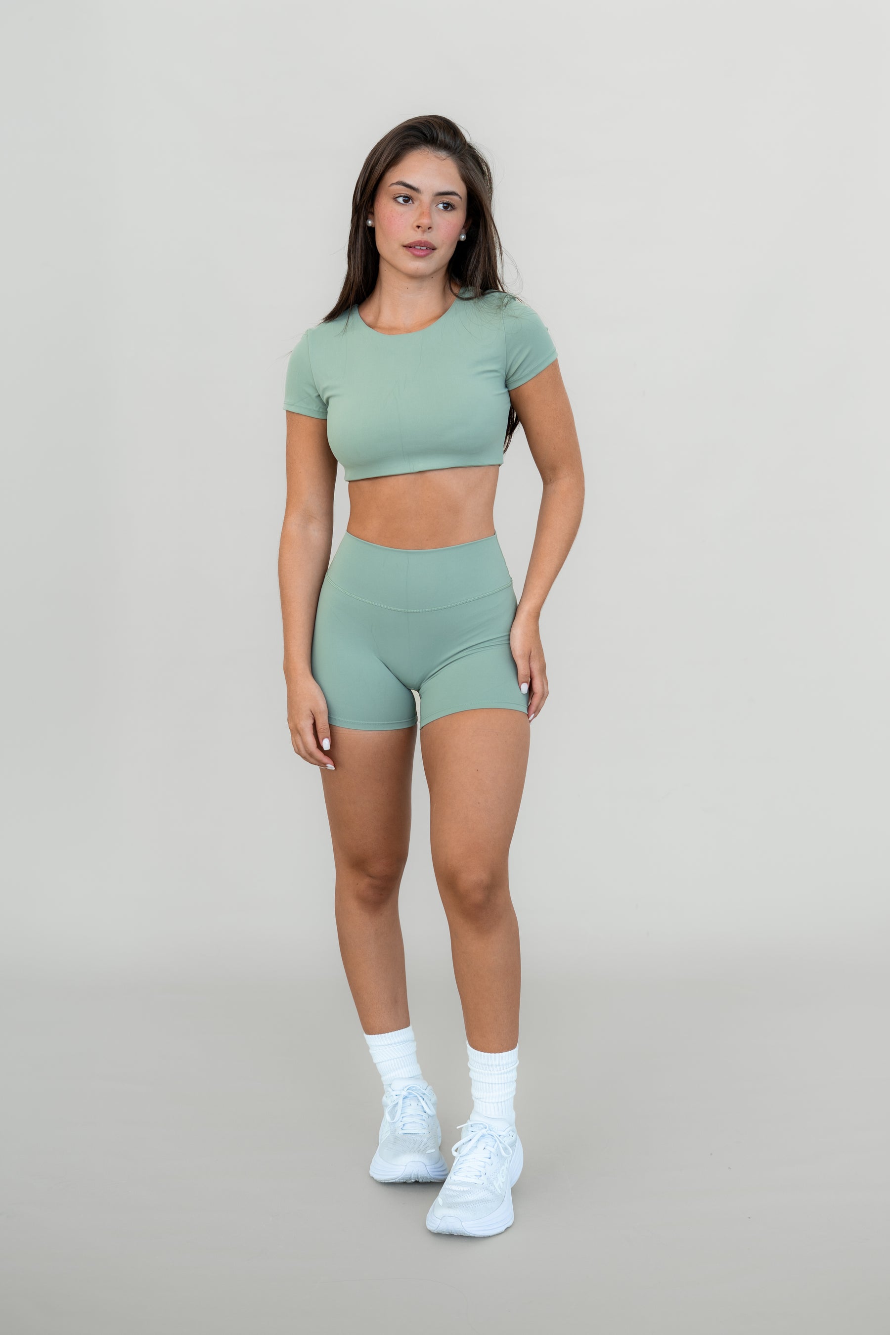 Luna Crop Tees | Green