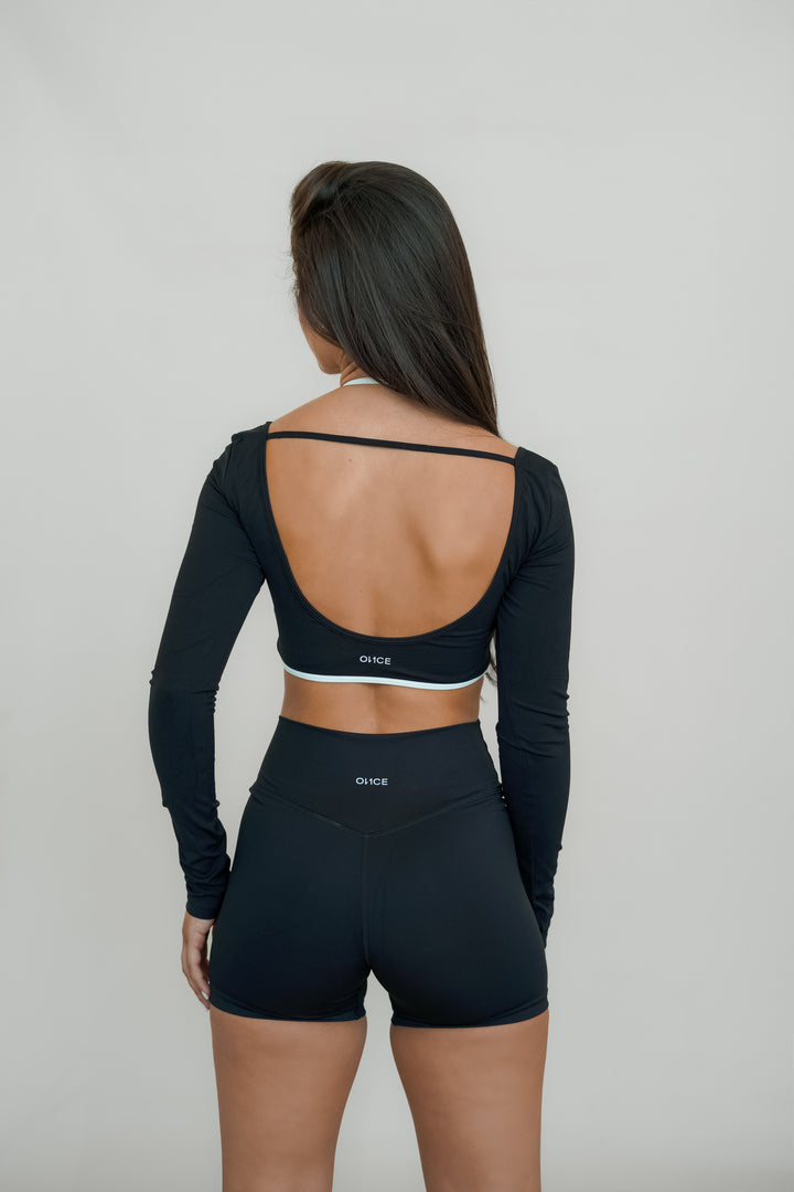 Cleo Crop Long Sleeve | Black